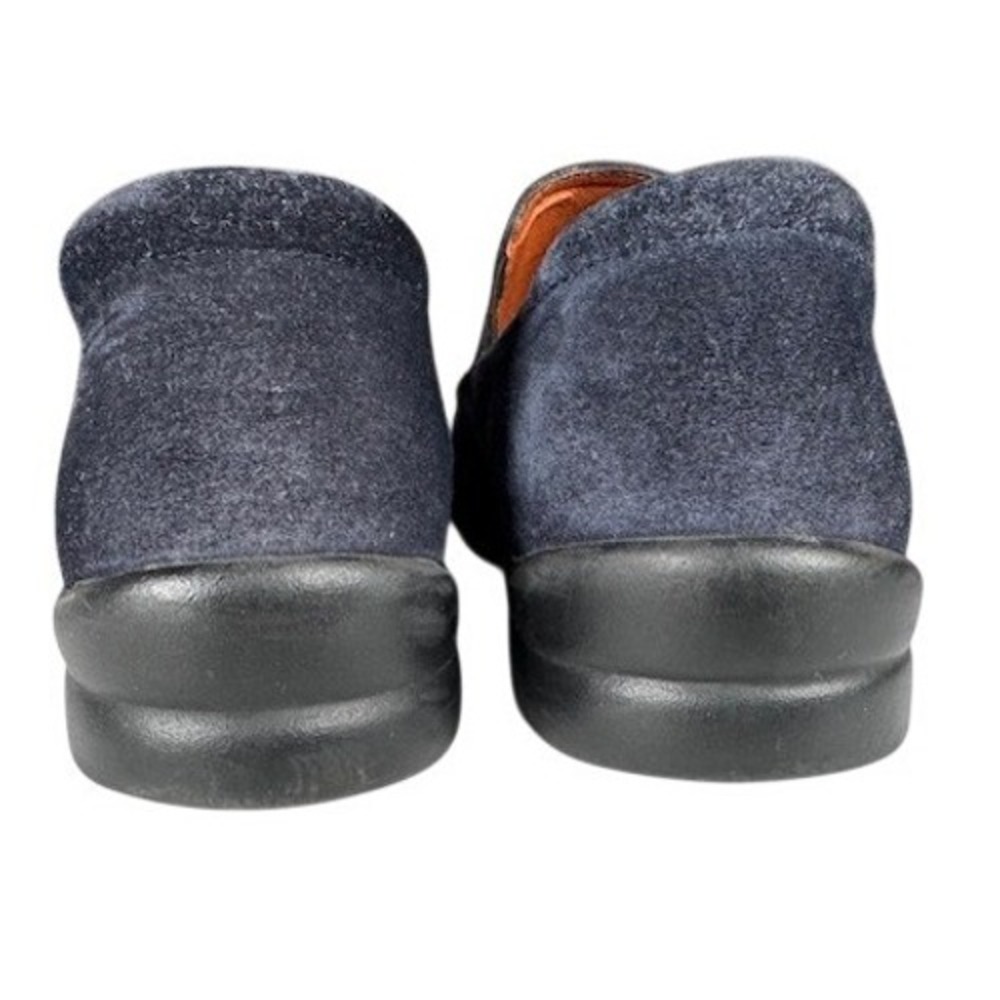 Birkenstock Slip On Shoes Women Navy Suede Comfort Loafers Size 38 / 7.5 - Picture 4 of 14